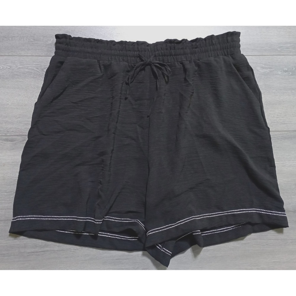 Adrianna Papell Airflow Pull On Short Adult XL Black Contrast Stitch Women